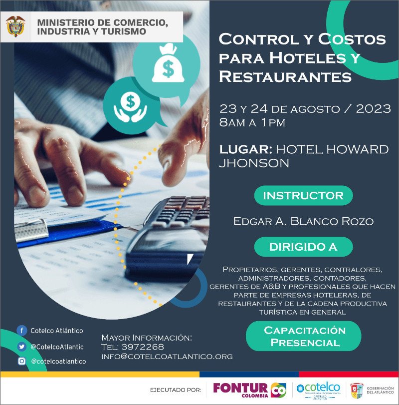 Control y costos para hoteles y restaurantes